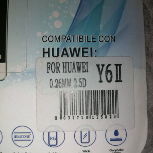 Anti-Scratch Screen Protector Glass for HUAWEI Y6 II Ultra Slim 0.26mm 2 pcs