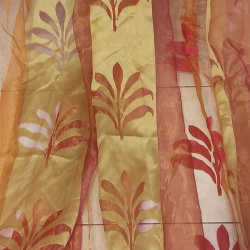 Organza curtains 2 pieces 3x2.6 m with border and rings
