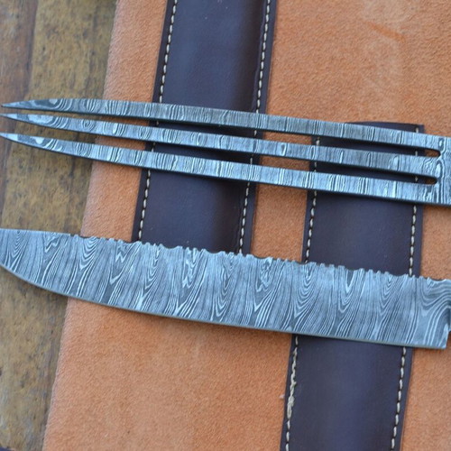 Damascus Hand Forged Knife and Fork BBQ Hunting Set from The Eagle Collection 5772