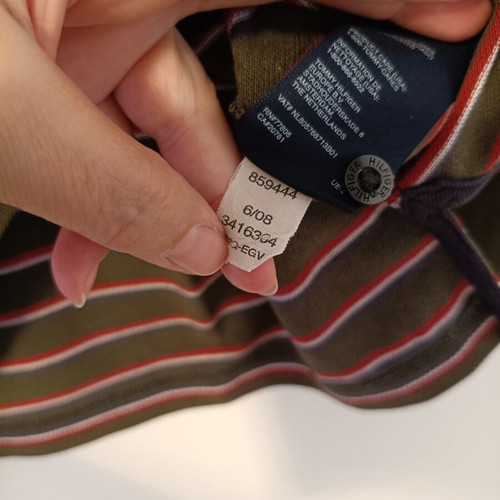 Tommy Hilfiger men's long-sleeve polo shirt like new, size M, khaki