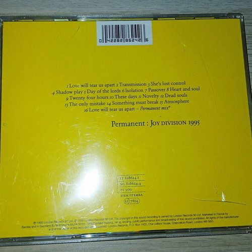 Joy Division Permanent CD used 1995, rock