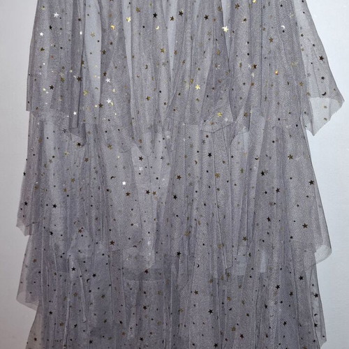 Grey tutu skirt Medium like new with gold details
