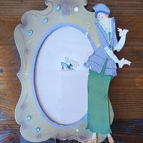 Vintage metal photo frame late 90s new