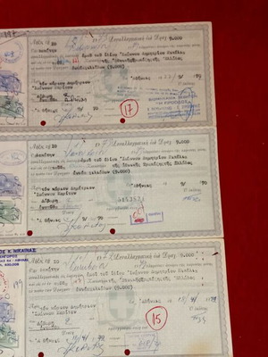 Collectible handwritten promissory notes 1960-1972 like new
