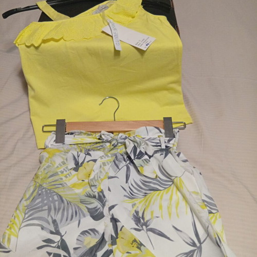 Ebita summer set for girls size 12, new, colorful yellow