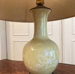 Table porcelain lamp used with base