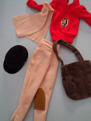 Sindy Pedigree riding outfit with rare scarf