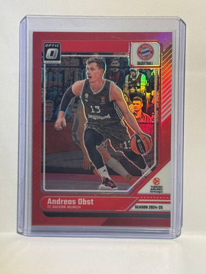 2024-25 Panini Donruss Euroleague Andreas Obst #97 Red Optic /99