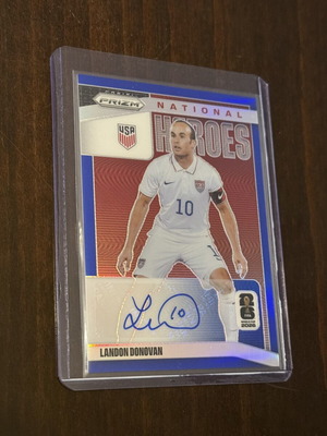 Landon Donovan 2026 Panini Prizm World Cup Soccer Blue Prizm Auto κάρτα σαν καινούργιο