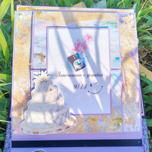 Handmade pop-up scrapbook album "Our Fairytale Wedding" new