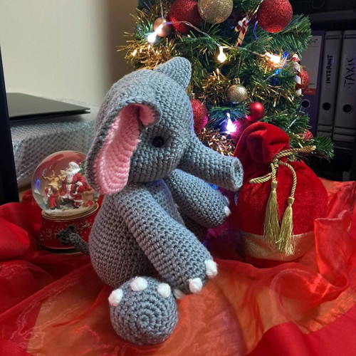 Handmade elephant 36 cm from hypoallergenic yarn made to order