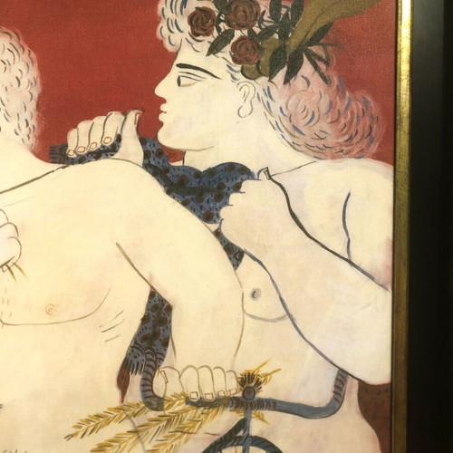 Painting copy of A. Fasianos used with frame 95x95cm