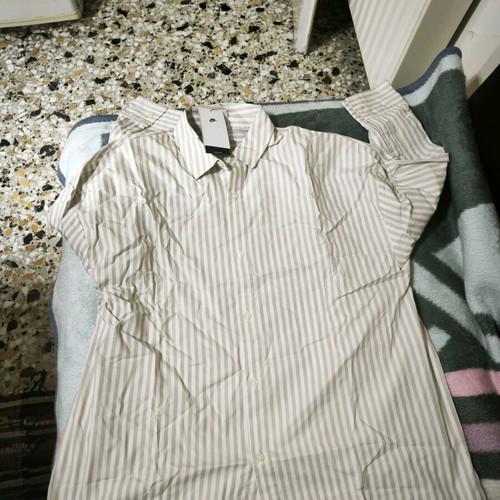 Nike sportswear Chill poplin set pants and shirt new size L white beige