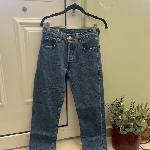 Levi's 501 Premium High Rise Jeans like new, blue, size S
