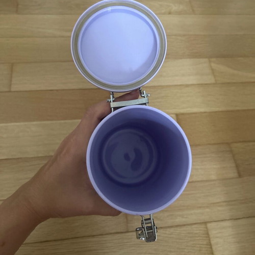 Plastic purple food storage jar like new