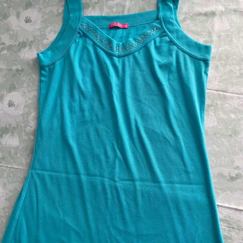 Sleeveless turquoise dress elastic, sizes L to XXL, new