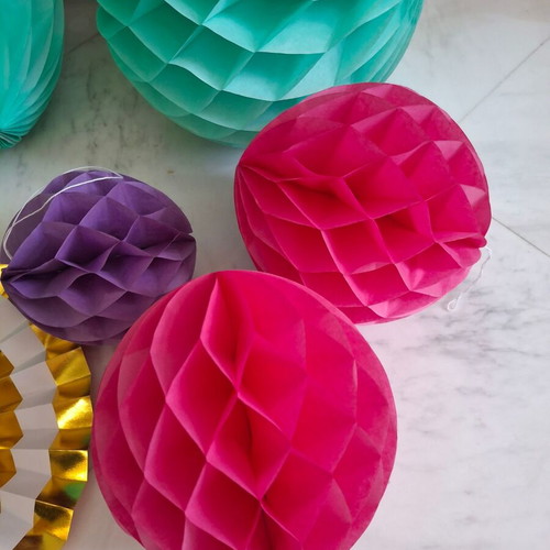 Paper balls for party decoration like new