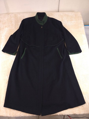 Gerlach women's wool coat size 46 black with green accents
