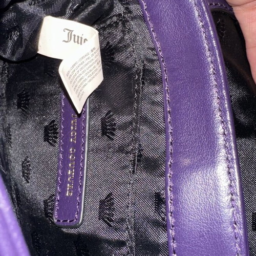 Juicy Couture shoulder bag new, purple and gold leather