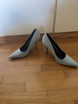 Zara denim women's heels size 40 like new, light blue