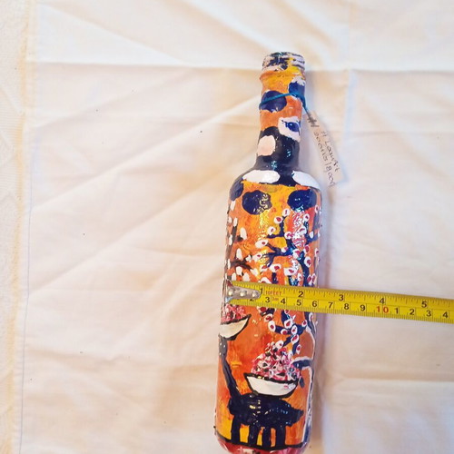 Glass Bottle Summer Time Ioanart handmade, new