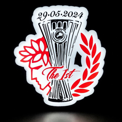 Olympiakos The 1st 3D Printed LED Light Trophy New