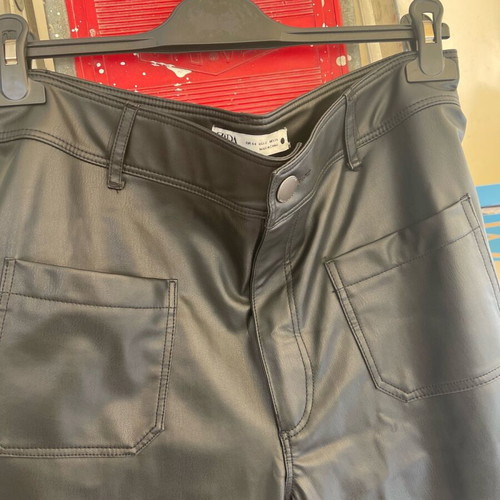 Zara faux leather pants black size 40 new