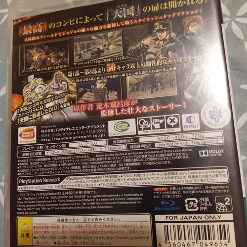 Jojo's Bizarre Adventure Eyes of Heaven PS3 like new