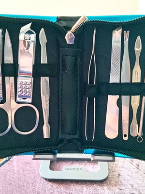 Manicure and pedicure set new, stainless steel tools