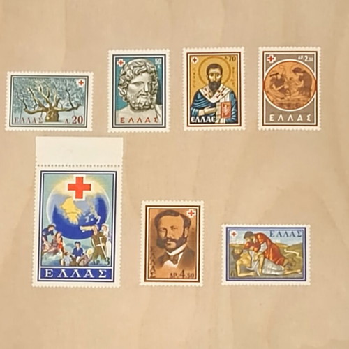 Greek Stamps 1959 Red Cross Commemorative Series mint