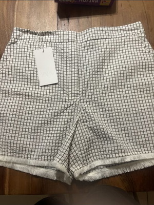 Zara shorts, size L, black and white checkered