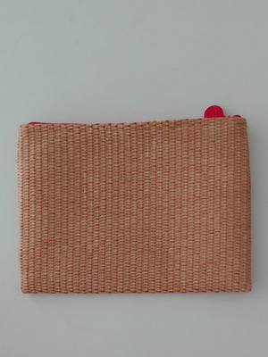 Apivita Straw Cosmetic Bag new, beige and red