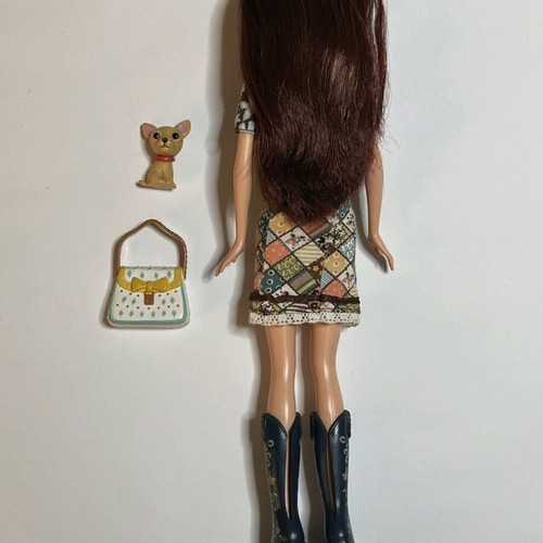 Myscene Chelsea doll restyled used with bag and rare pet dog