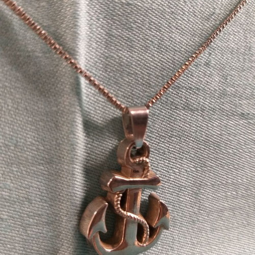 Anchor pendant metal in silver color men's