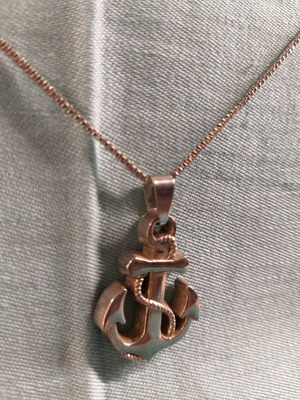 Anchor pendant metal in silver color men's