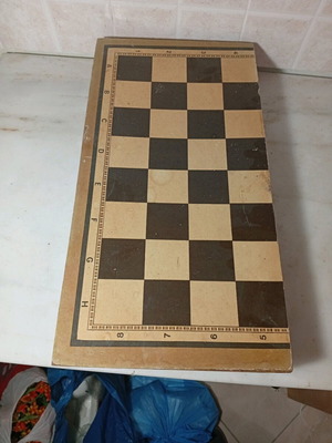 Wooden backgammon classic design used with chess