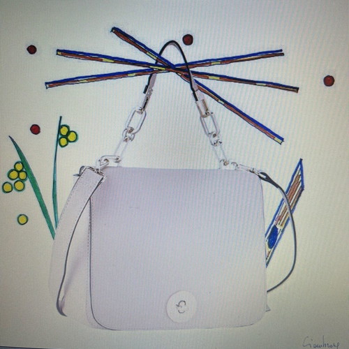 Caprisa leather beige handbag new with gift packaging