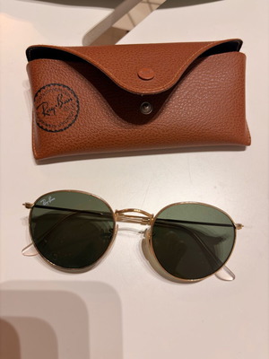 Γυαλιά ηλίου Ray Ban στρογγυλά μεταχειρισμένα, χρυσαφί