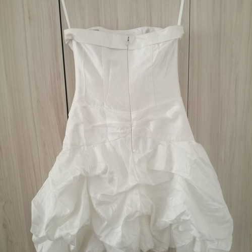 Short women's wedding dress with corset and balloon skirt, used, size S