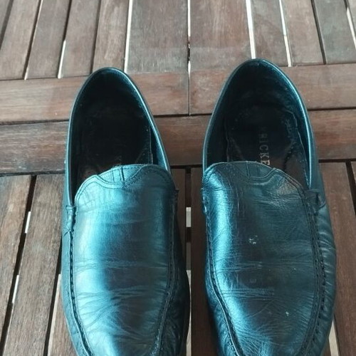 Kricket men's leather loafers black EU 45 used with box