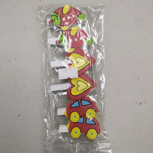 Craft clothespins car design set of 6, 4.5cm, new
