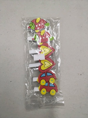 Craft clothespins car design set of 6, 4.5cm, new