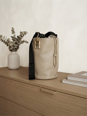 Furla Lipari bucket bag beige leather