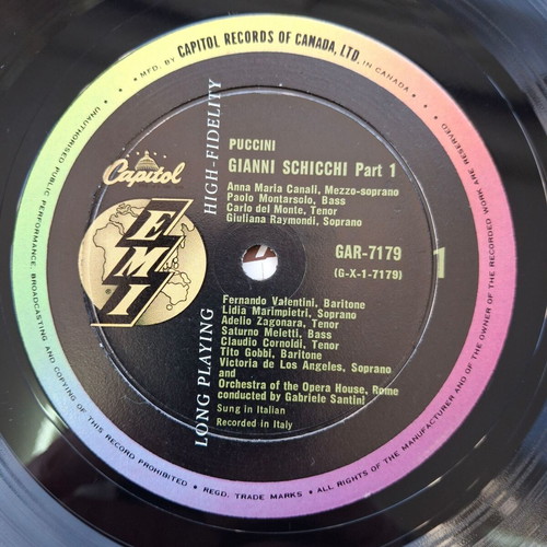 Giacomo Puccini Gianni Schicchi LP vinyl like new, classical