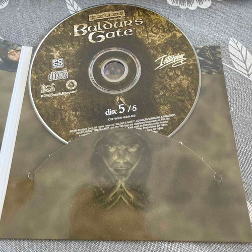 Baldur's Gate PC cd-rom game used, retro adventure strategy