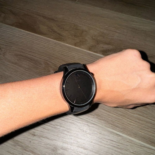 WatchMe unisex watch new, black rubber strap