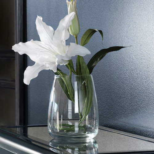 IKEA Berakna Glass Vase New 18x15 cm