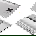  Hurtel Clear View Book Silver (Galaxy S9)