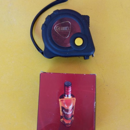 Grant's measuring tape new promotional drink item