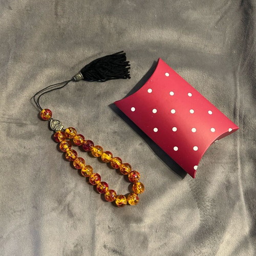 Worry beads like new with acrylic beads in gift box